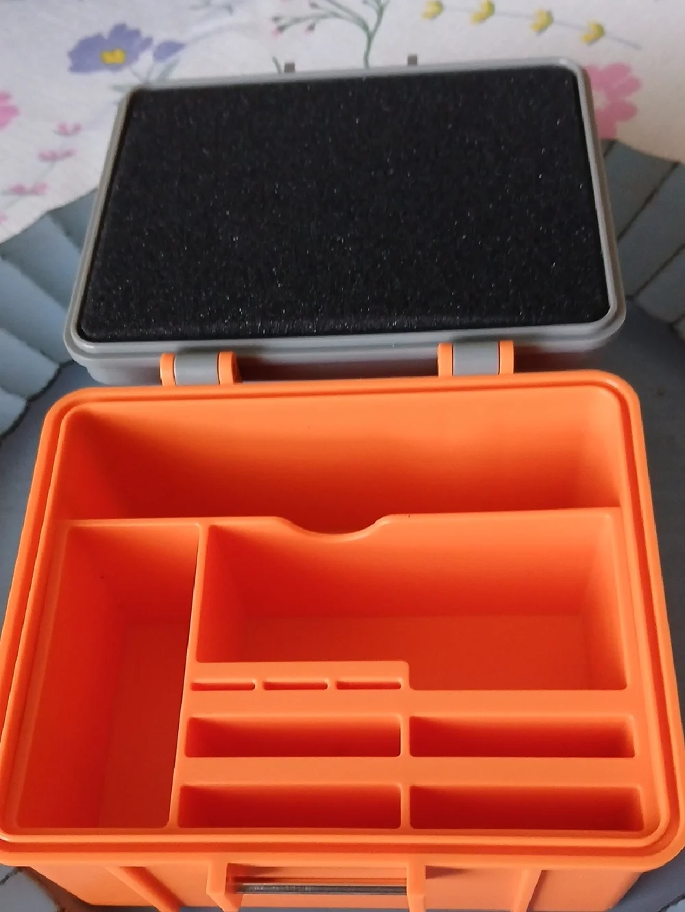 AnKangEra Sports Camera Storage Case Orange and Gray Portable Storage Box